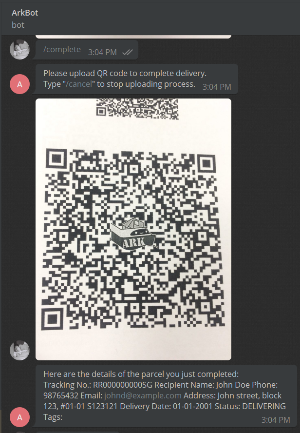 QR Sample Interaction